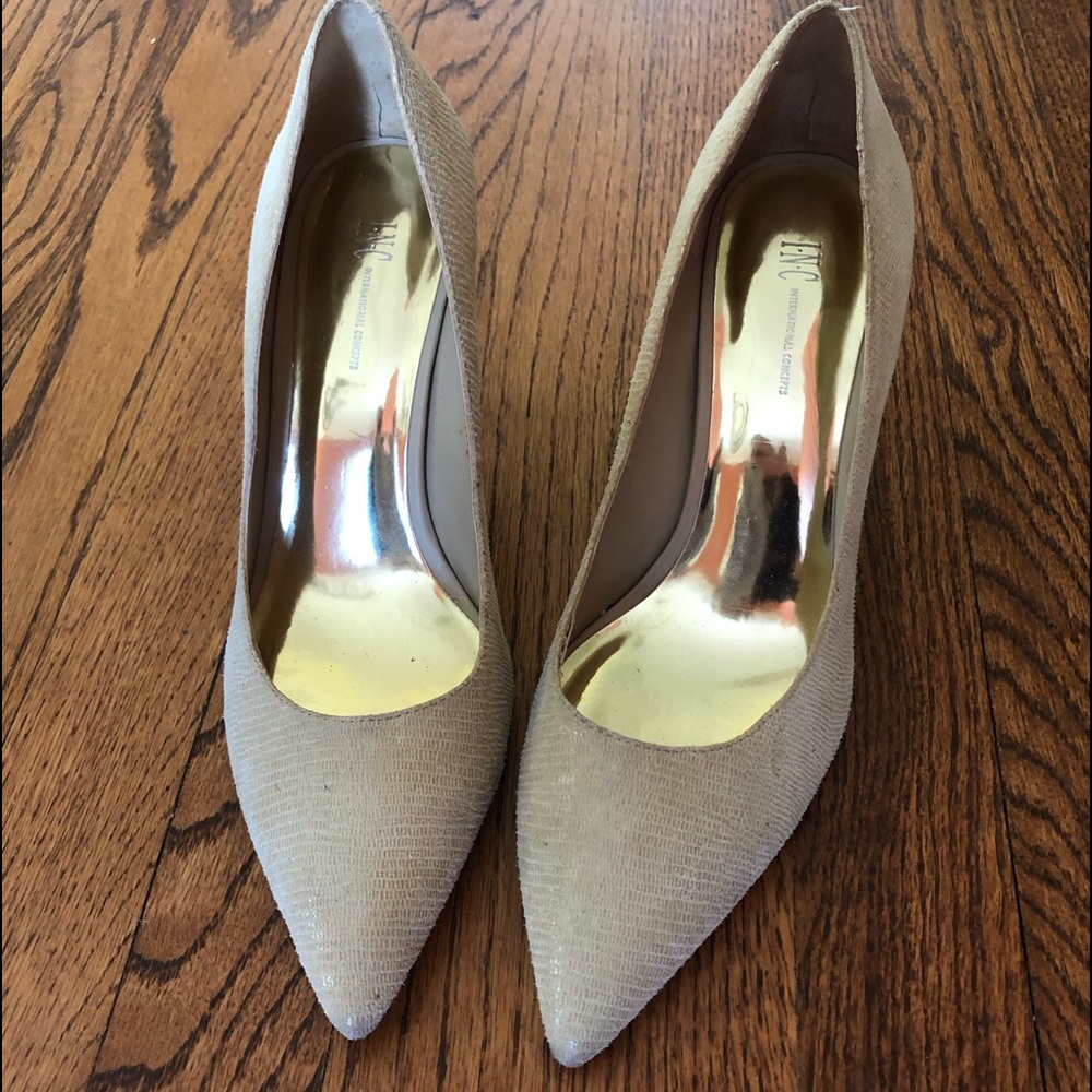 Inc International Textured Suede Heel